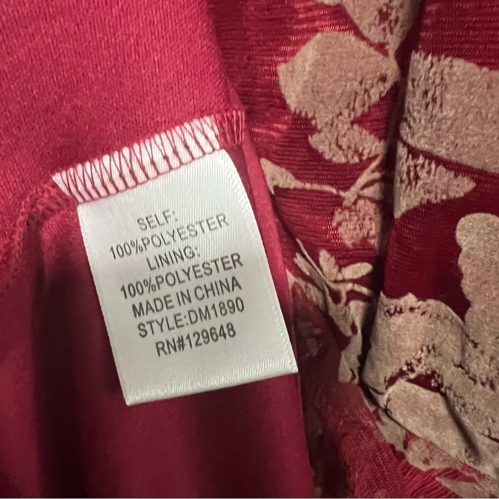 DM Fashion Adoria Burgundy Floral Velvet
Maxi, New with Tags, Plus Size - Picture 7 of 10